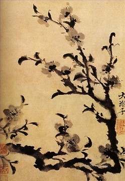  1707 Oil Painting - Shitao flowery branch 1707 traditional Chinese